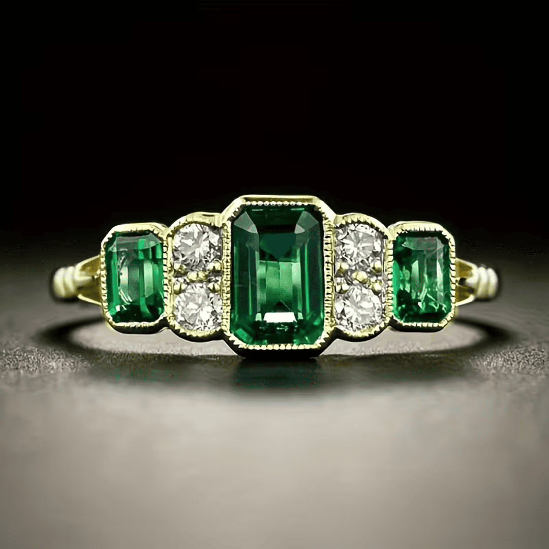 Bague Vintage Héritage en Émeraude
