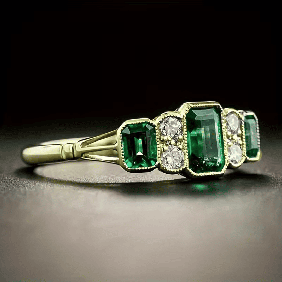 Bague Vintage Héritage en Émeraude