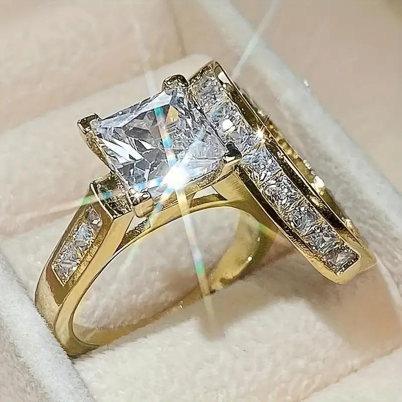 Ensemble de Bagues Vintage en Zirconium Doré