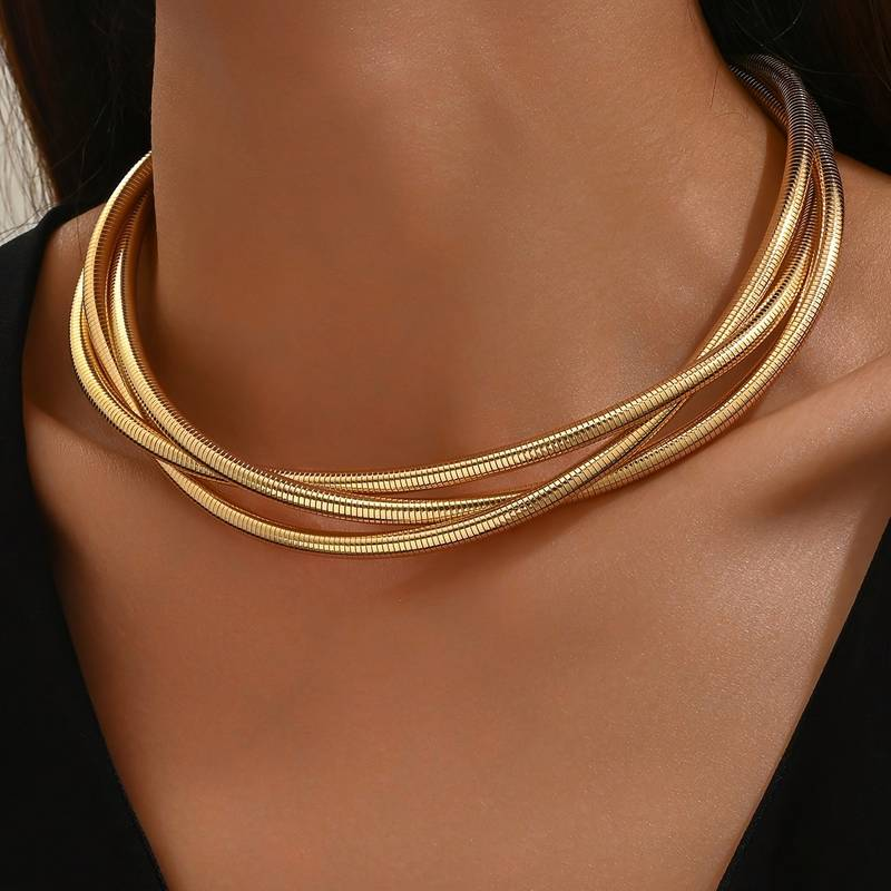 Collier en Or Superposé Vintage