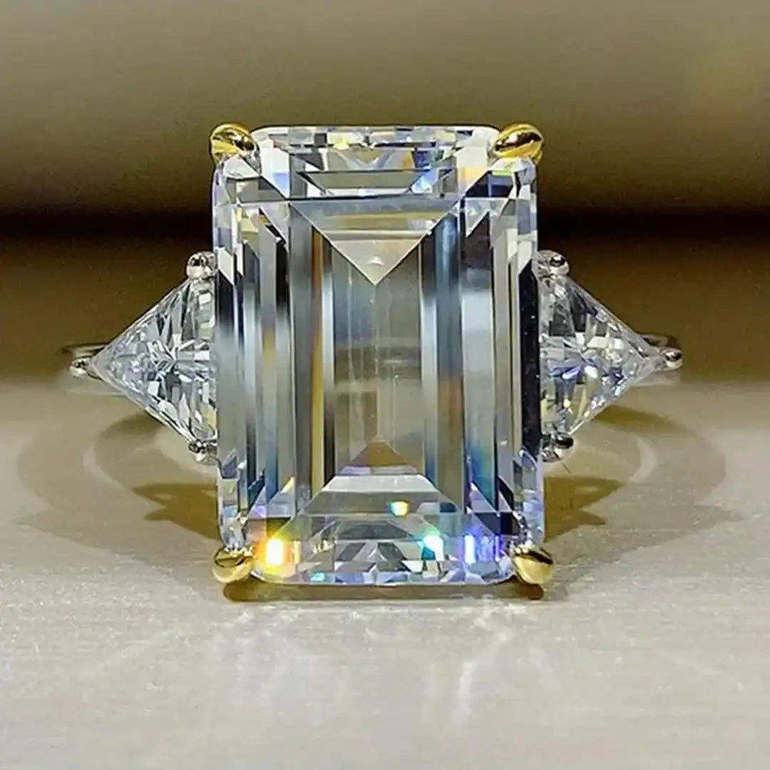 Bague en Verre Carrée Antique