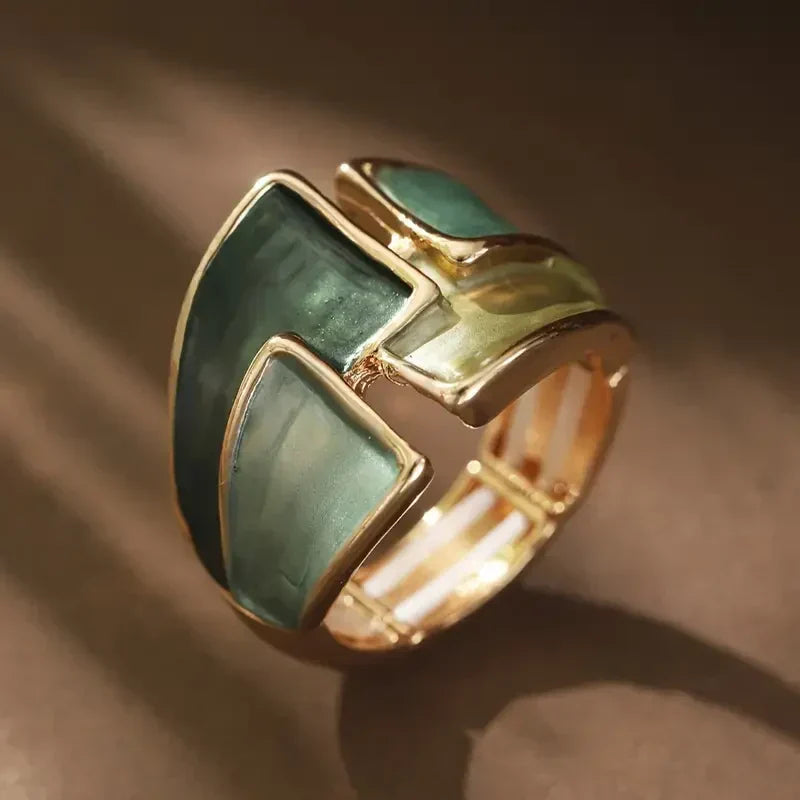 Bague Infini en Feuille Dorée
