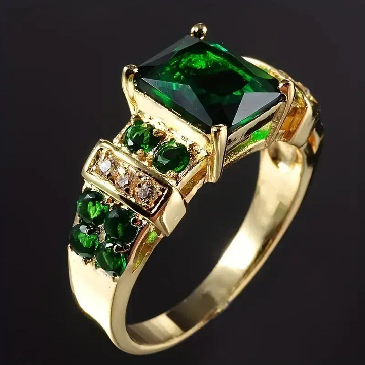 Bague Exquise en Or et Émeraude
