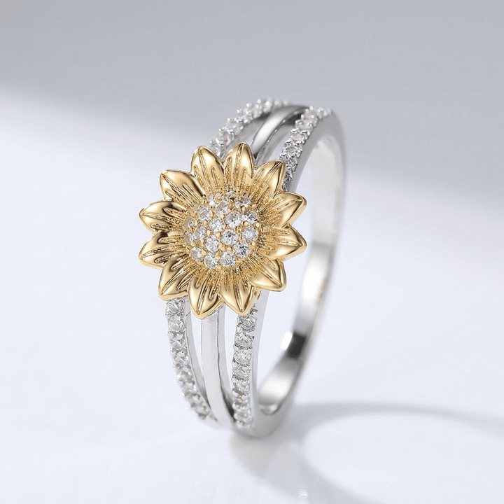 Bague en Diamant Rayonnement de Tournesol
