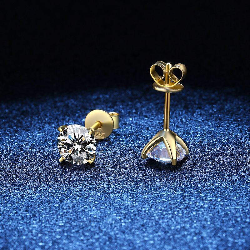 Tera Gold Stone Earrings