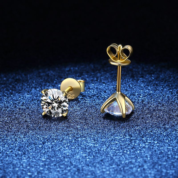Tera Gold Stone Earrings