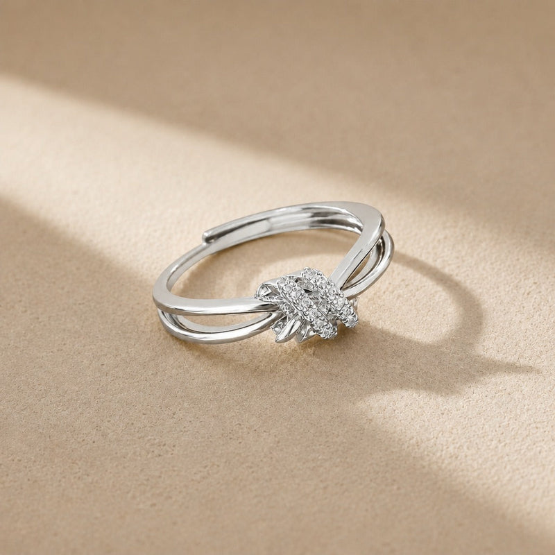 Bague en Zirconium Doré Étincelant