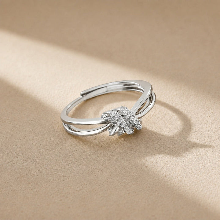 Bague en Zirconium Doré Étincelant