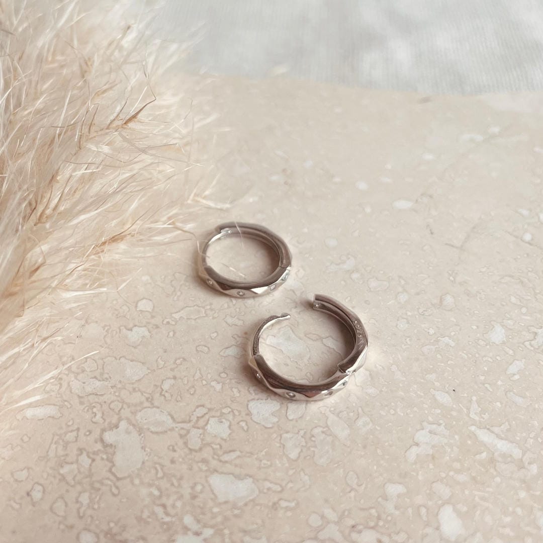 Créoles Huggie Marquise en Argent Sterling