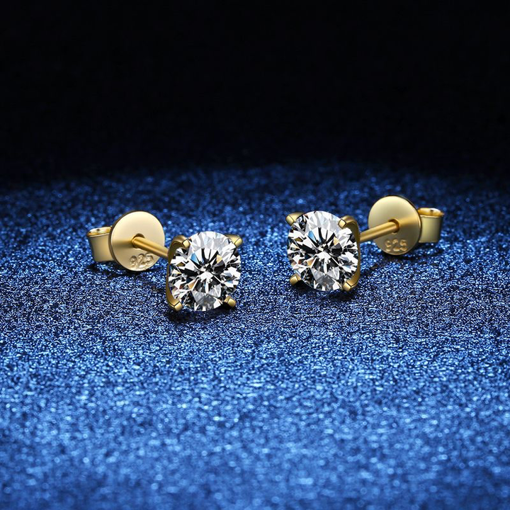 Tera Gold Stone Earrings