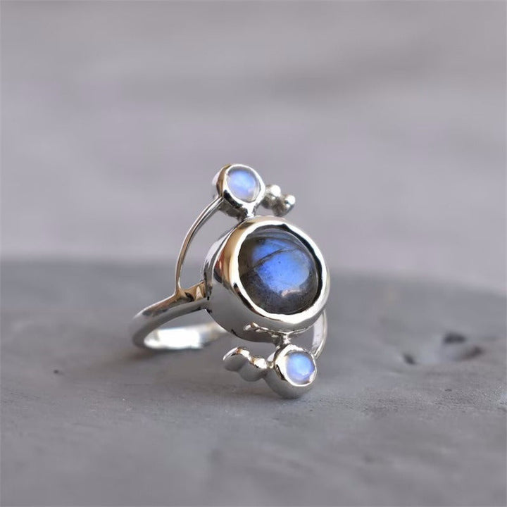 Blue Ocean Ring with Elegant Shine