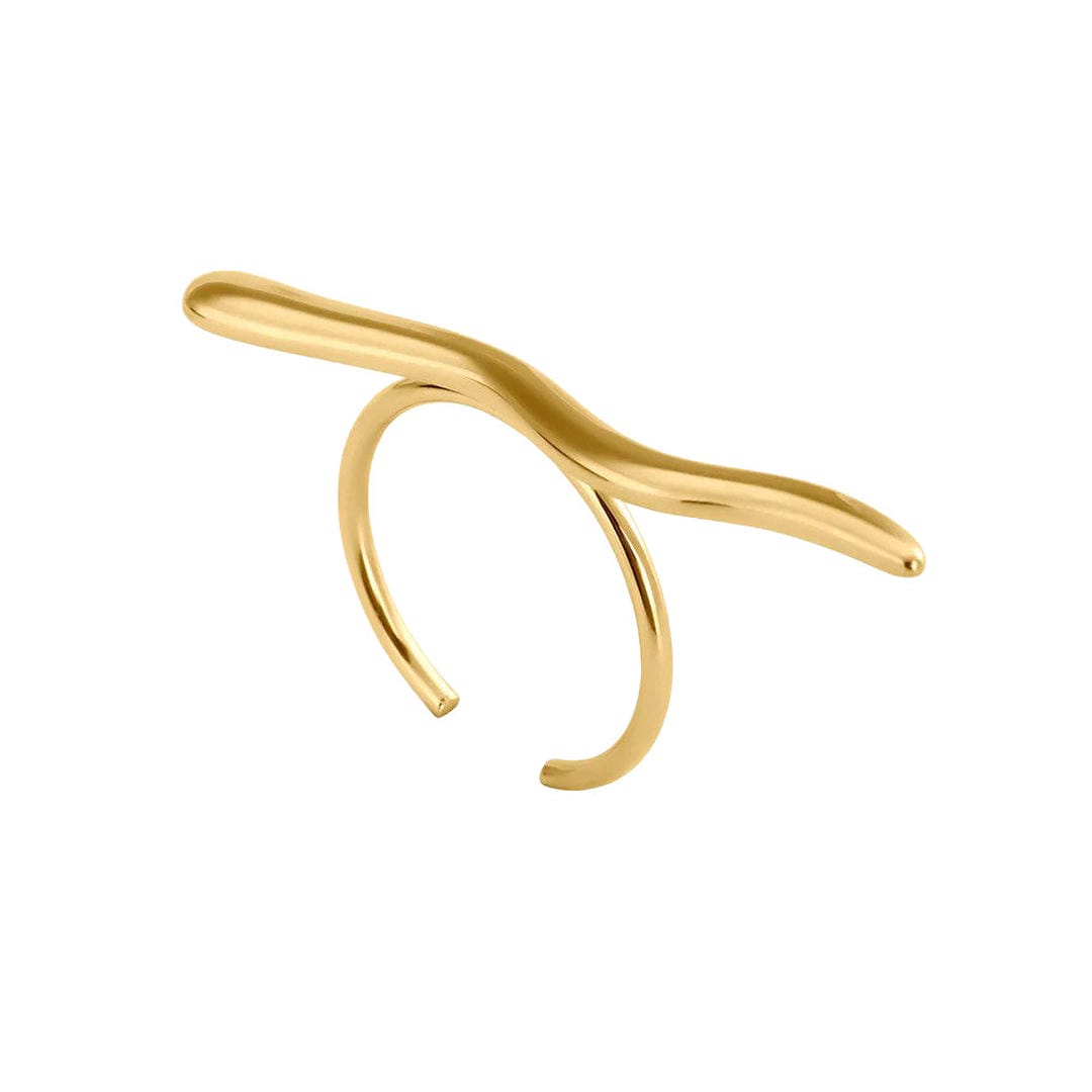 Minimalist Gold Branch Ring