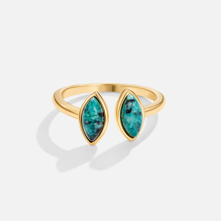 Bague Ajustable en Émeraude de Luxe