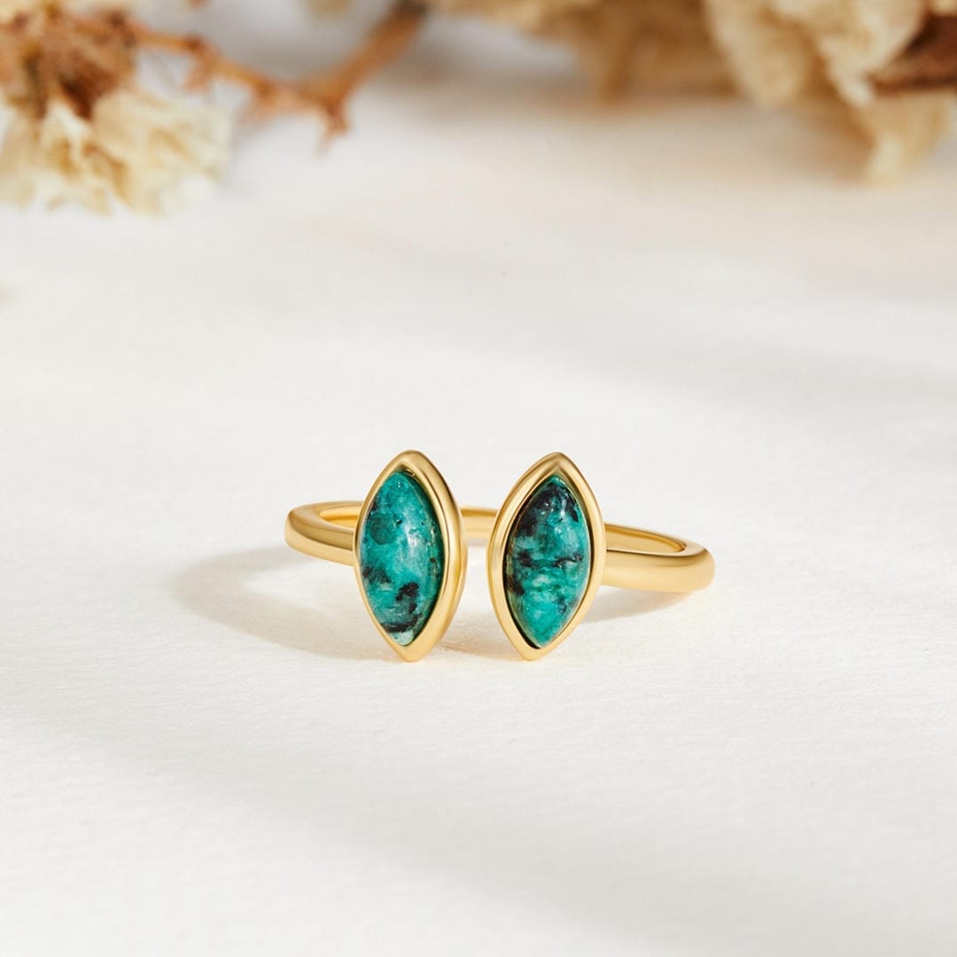 Bague Ajustable en Émeraude de Luxe