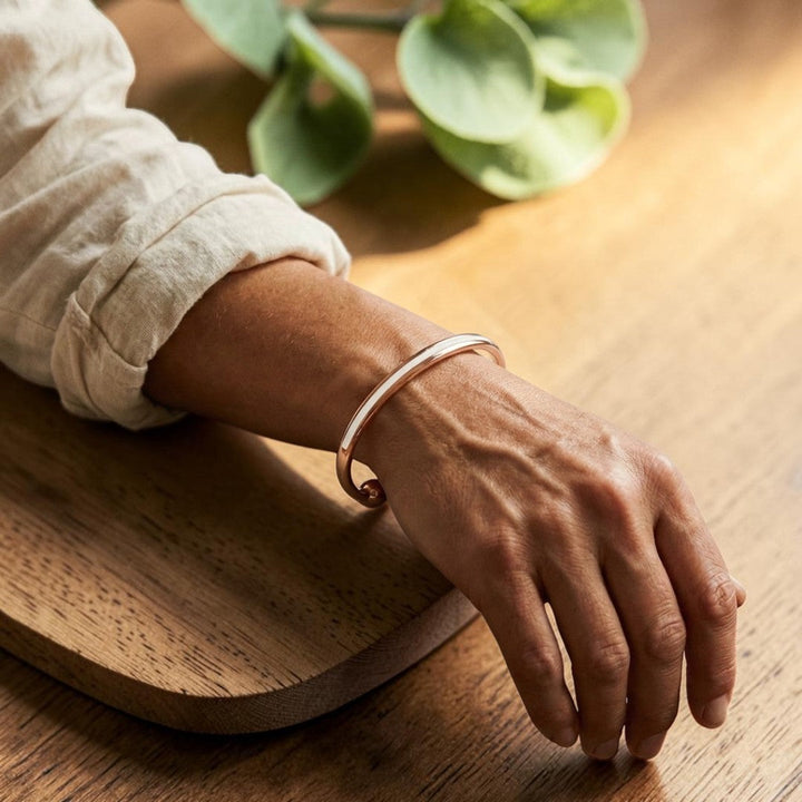 Bracelet en jade et cuivre d&