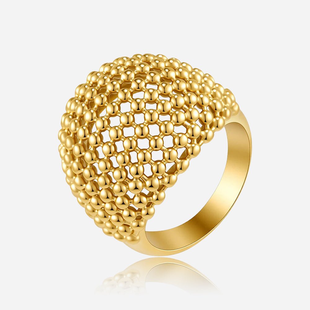 Bague Dôme Élégante en Maille