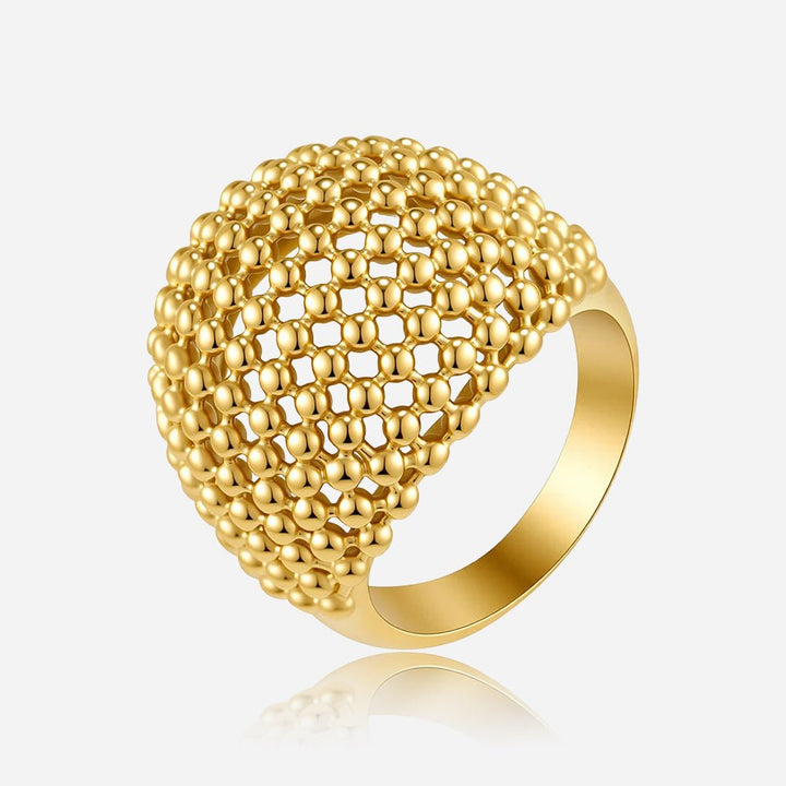 Bague Dôme Élégante en Maille