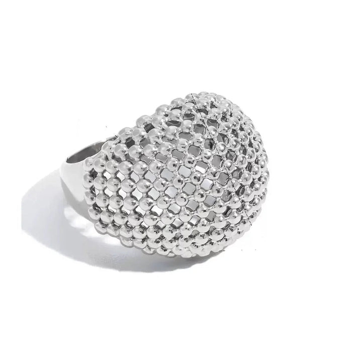 Bague Dôme Élégante en Maille