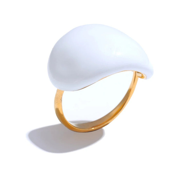 Bague en Émail Lava Drop en Argent Sterling