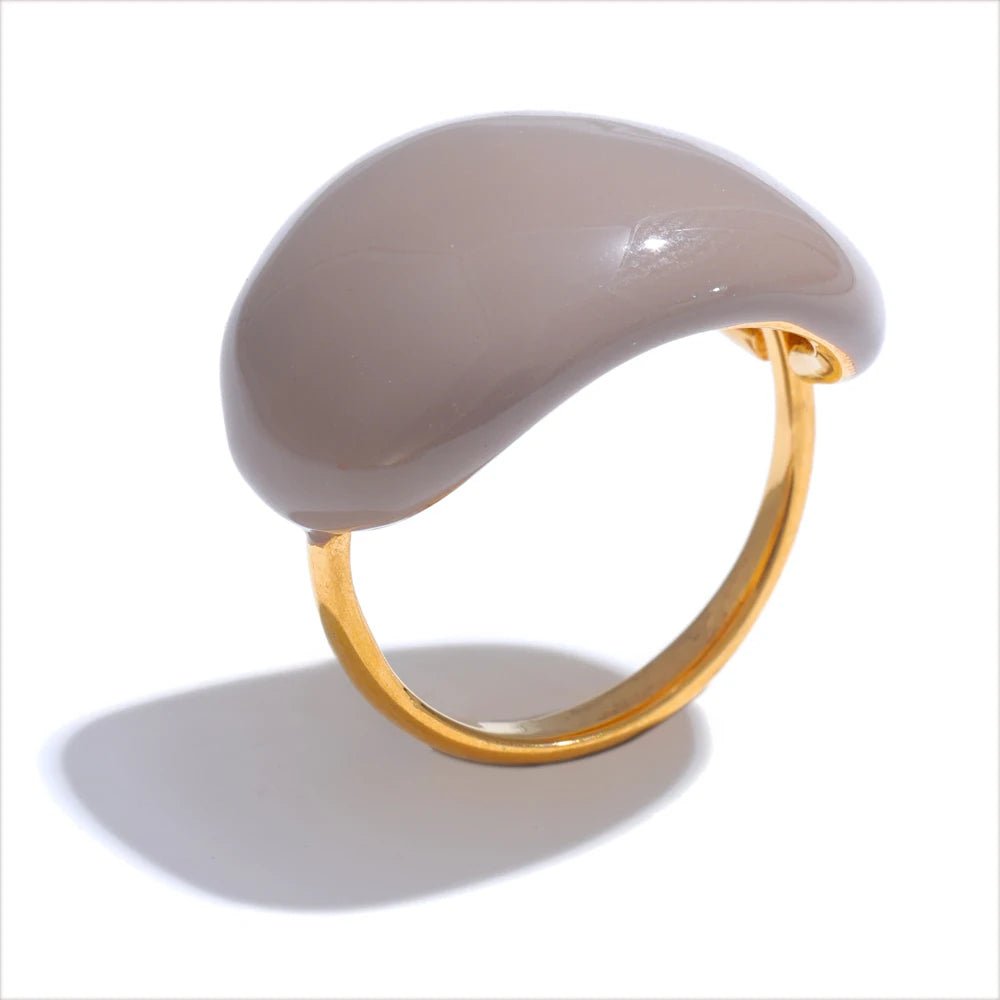 Bague en Émail Lava Drop en Argent Sterling
