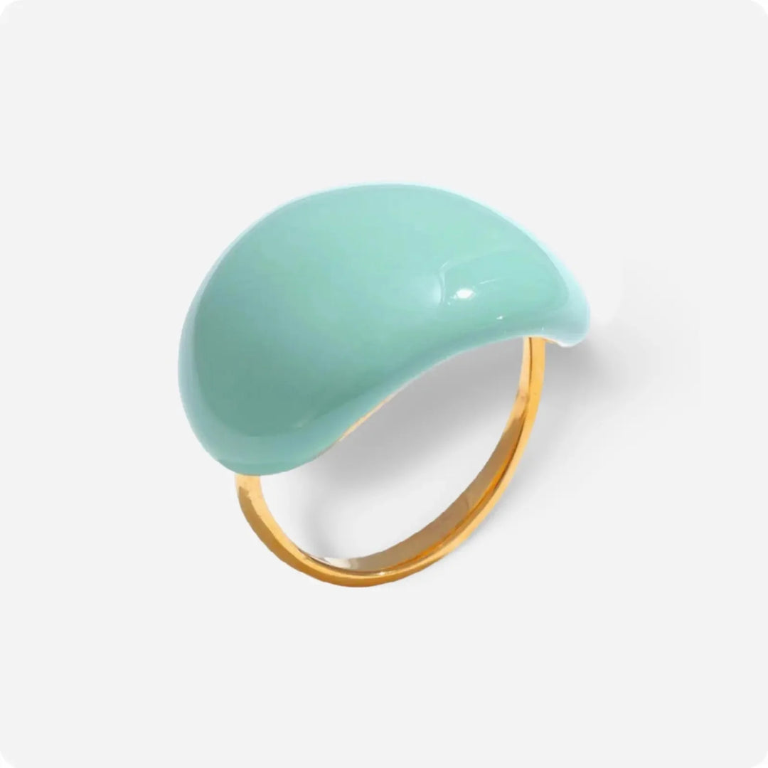 Bague en Émail Lava Drop en Argent Sterling