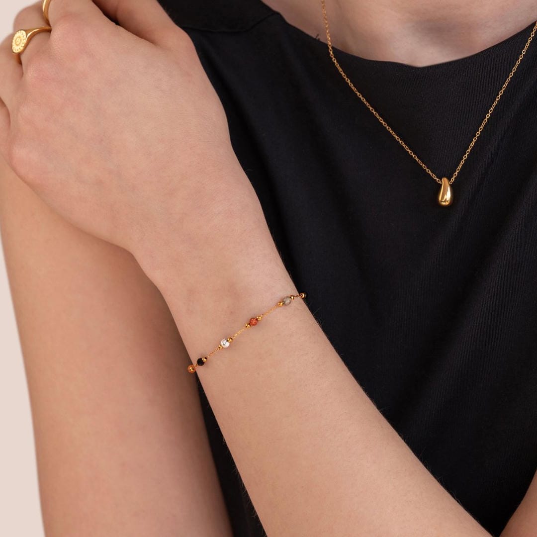 Bracelet en Gemmes Colorées - Équilibre Serein
