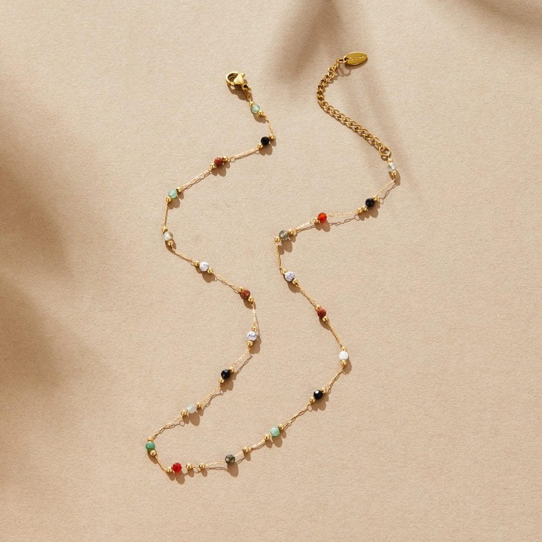 Collier en pierres précieuses colorées Aria