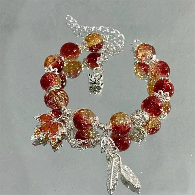 Bracelet en Argent avec Feuille d&