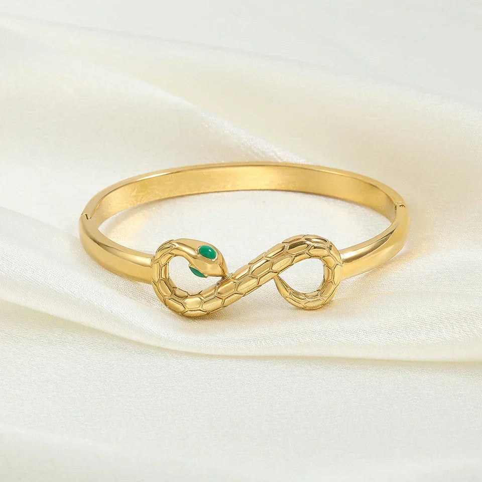 Bracelet Bangle Infini Serpent en Or