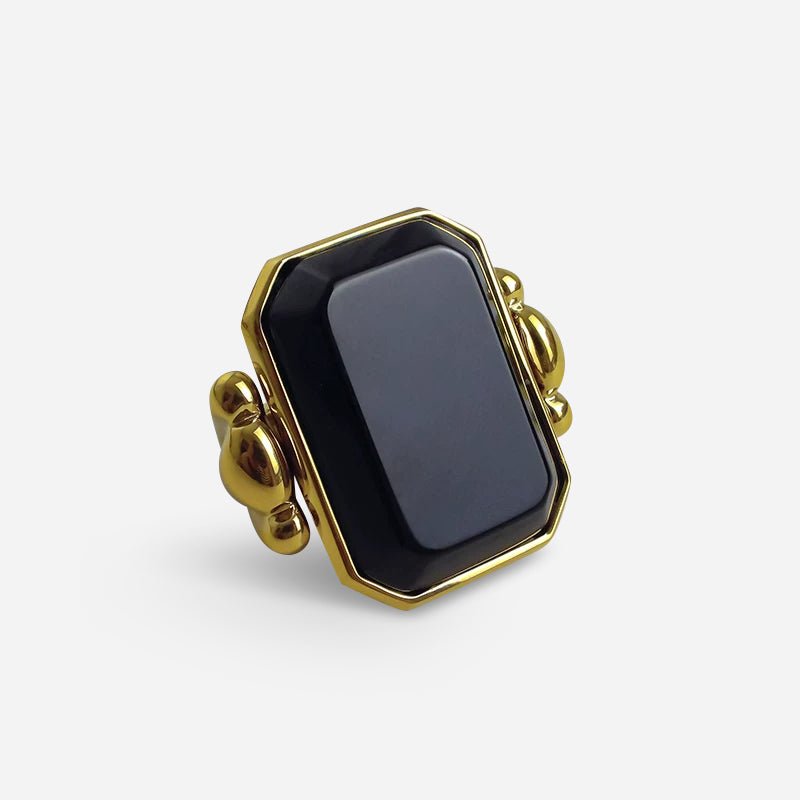 Bague Vintage en Agate Française Marique