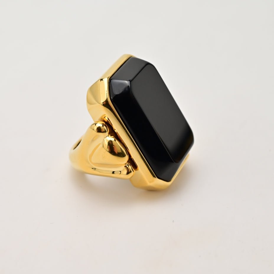 Bague Vintage en Agate Française Marique