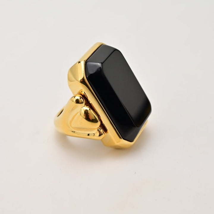 Bague Vintage en Agate Française Marique