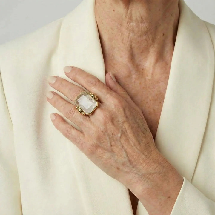 Bague Vintage en Cristal Français Marique