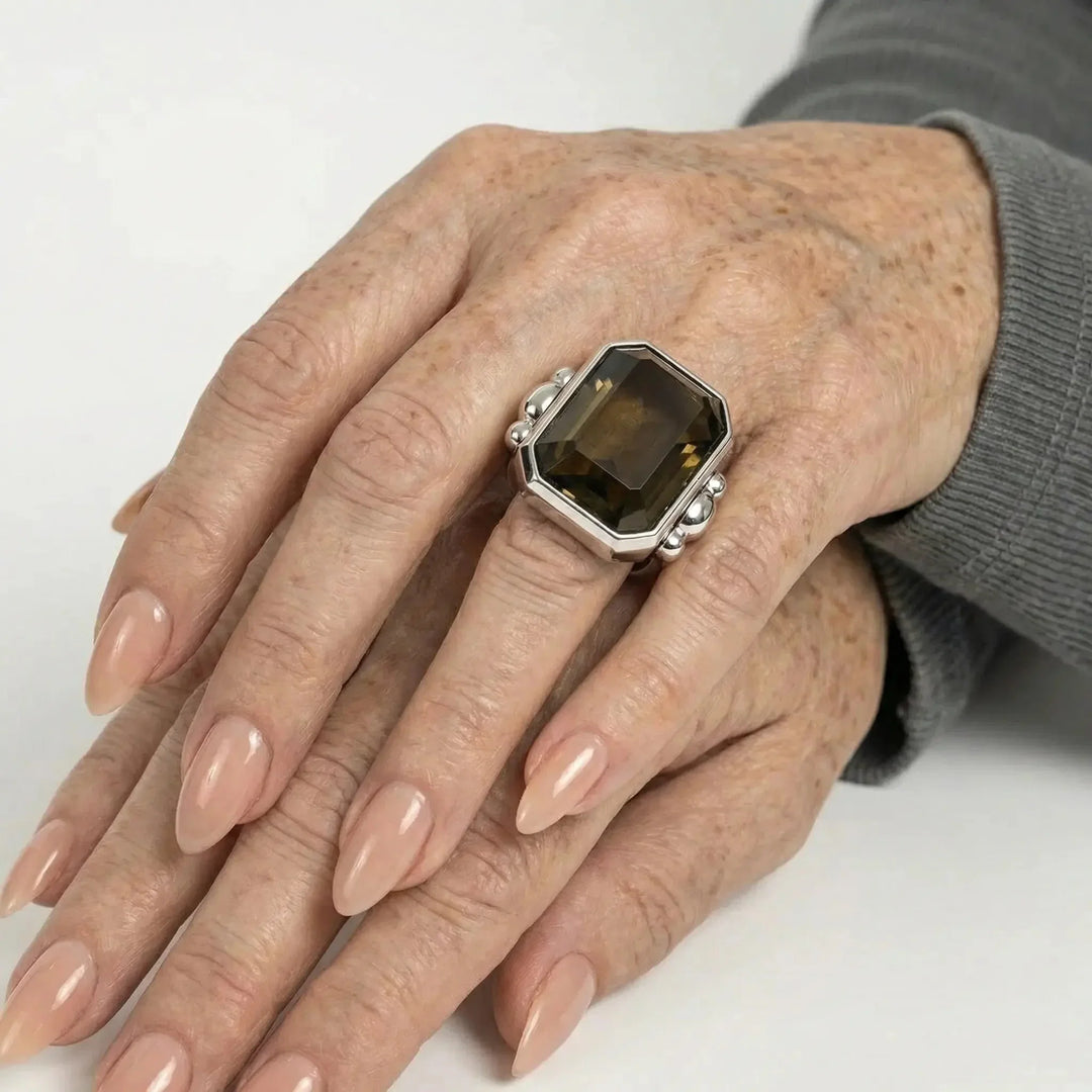 Bague Vintage Noir Marique