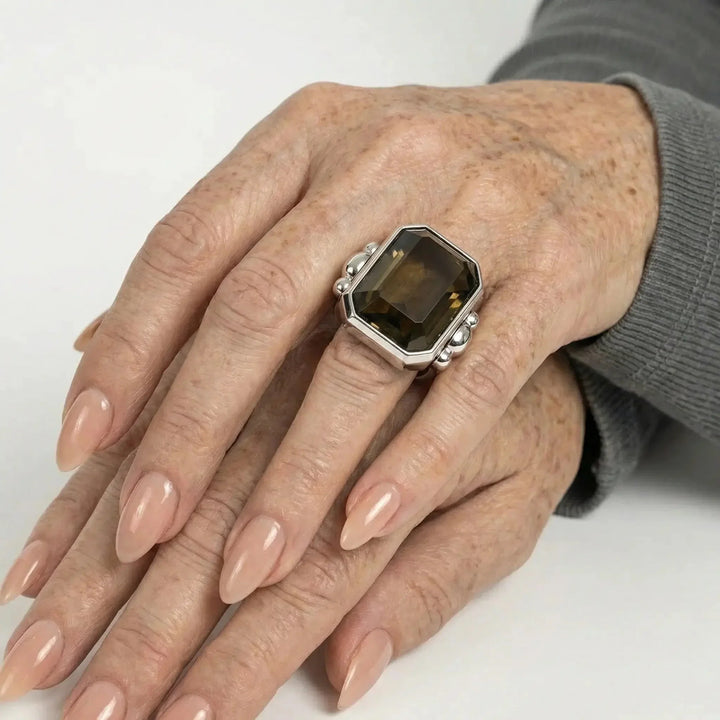 Bague Vintage Noir Marique