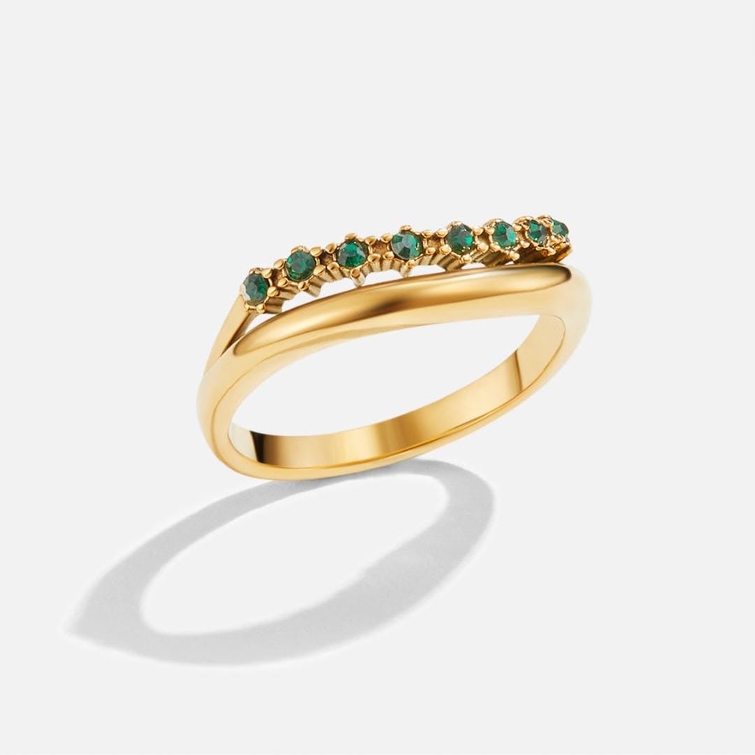 Bague Émeraude Superposée