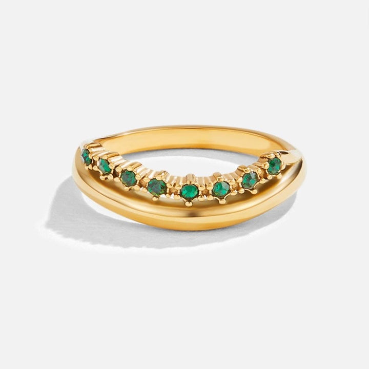 Bague Émeraude Superposée