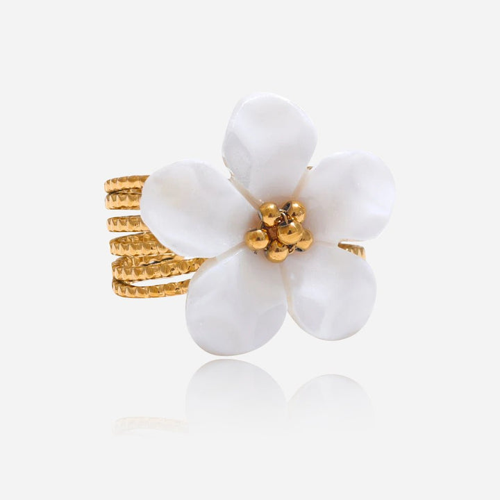 Bague en Coquillage Fleur de Lune