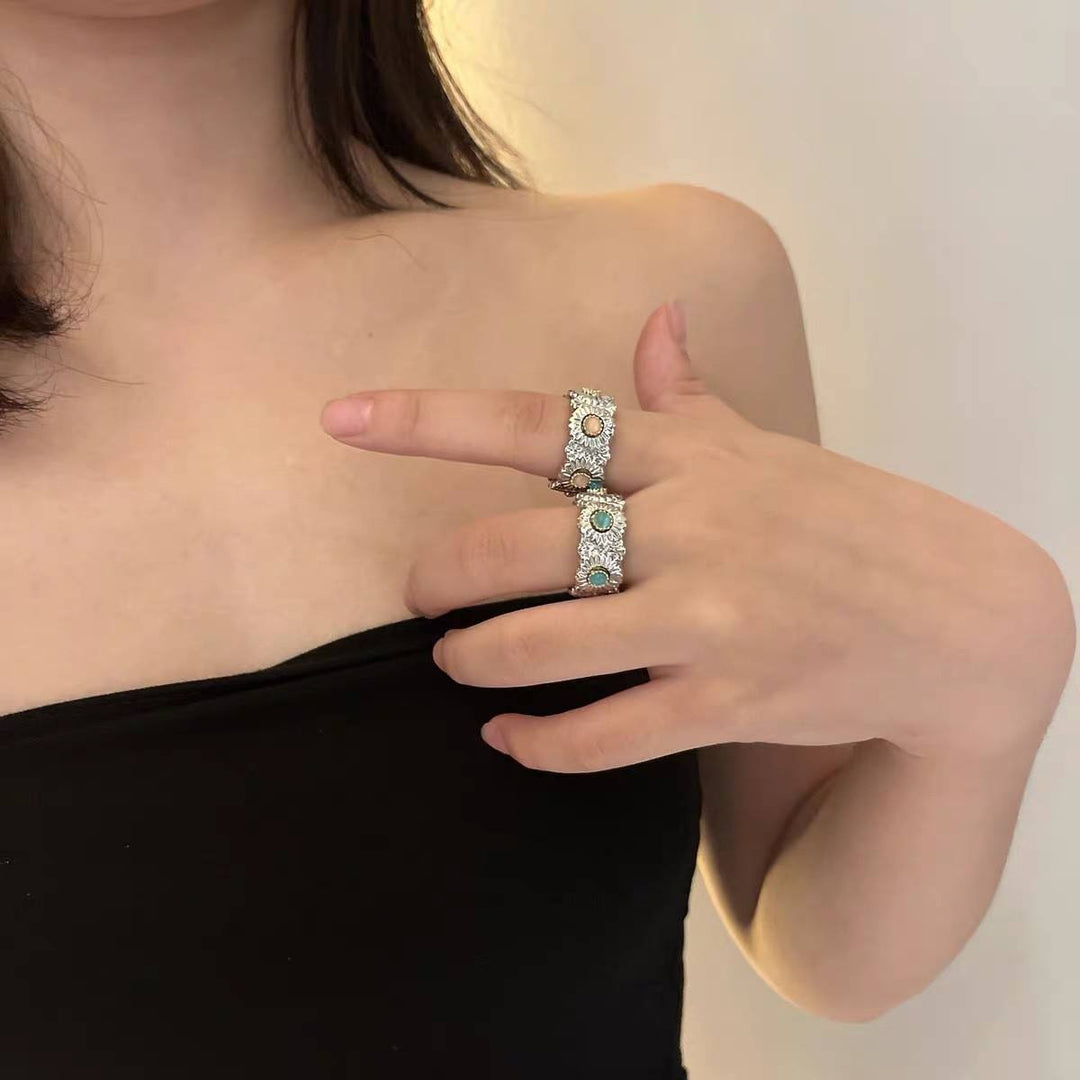 Bague Ouverte Mosaic Fleur