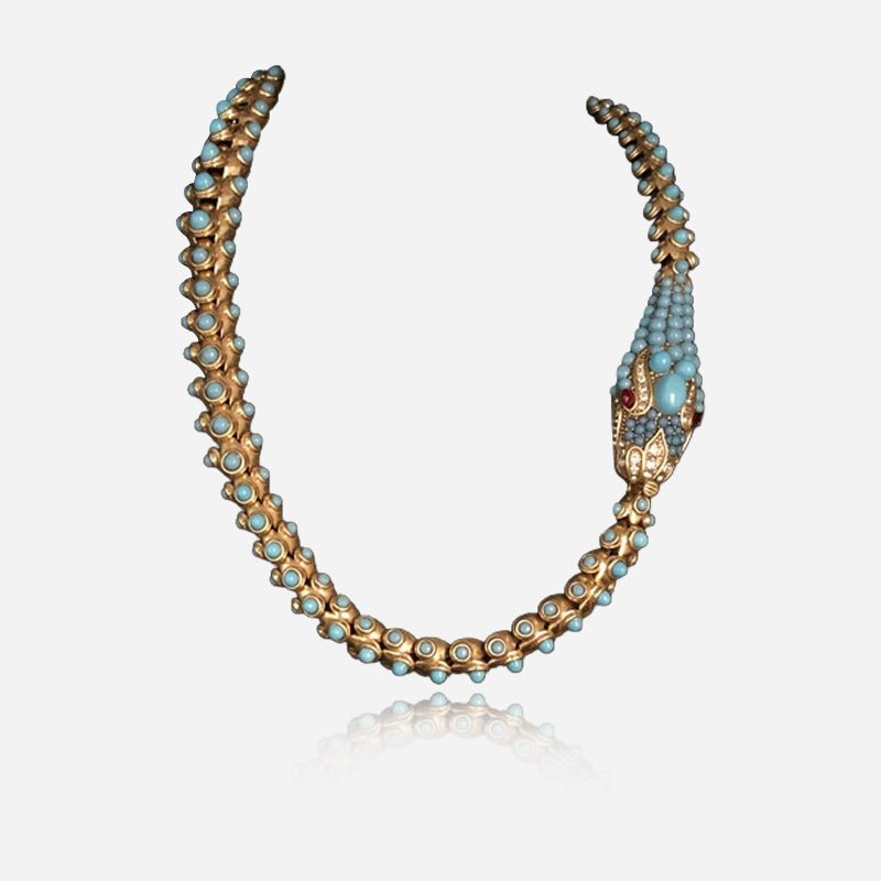 Collier Serpent du Nil en turquoise