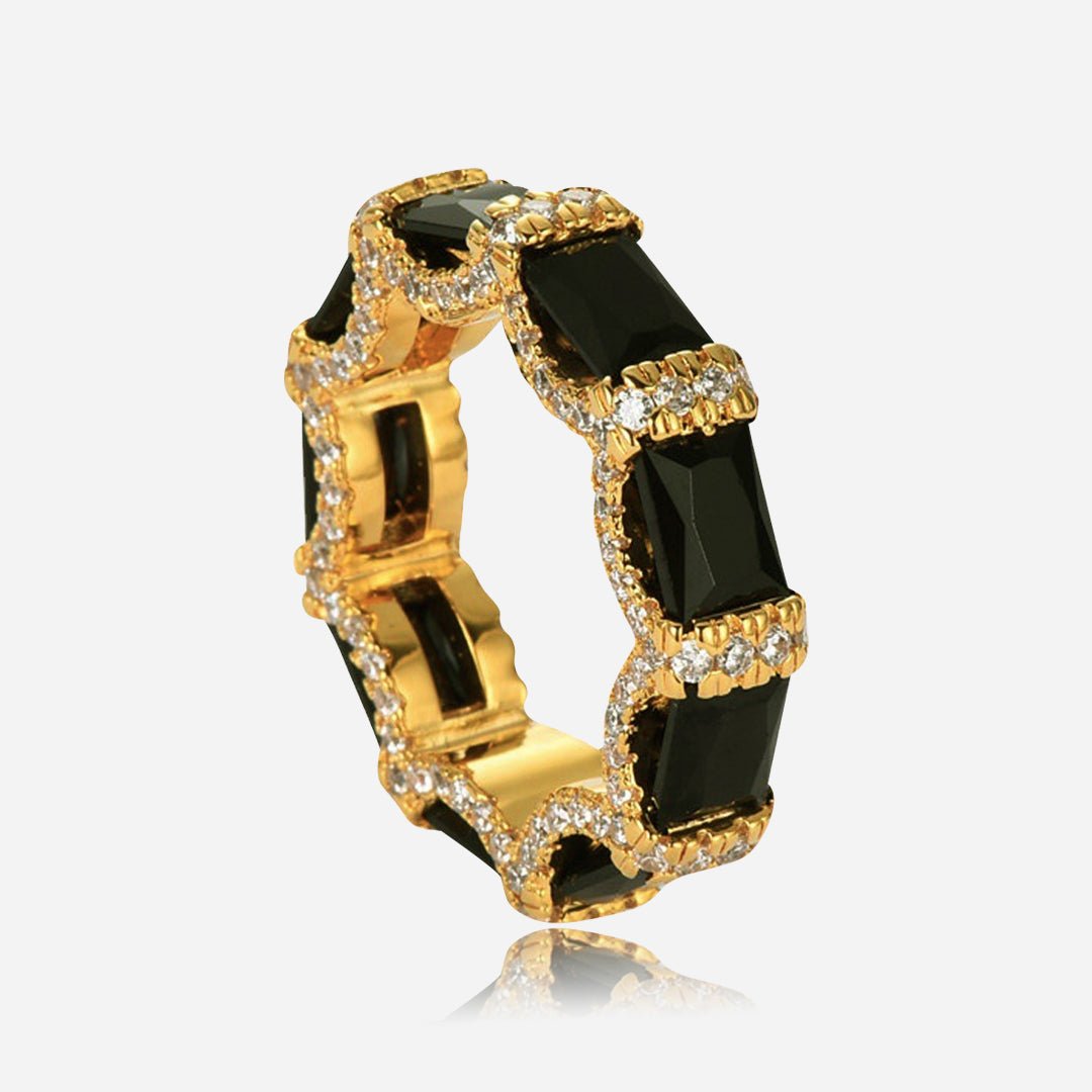 Bague Halo Noir
