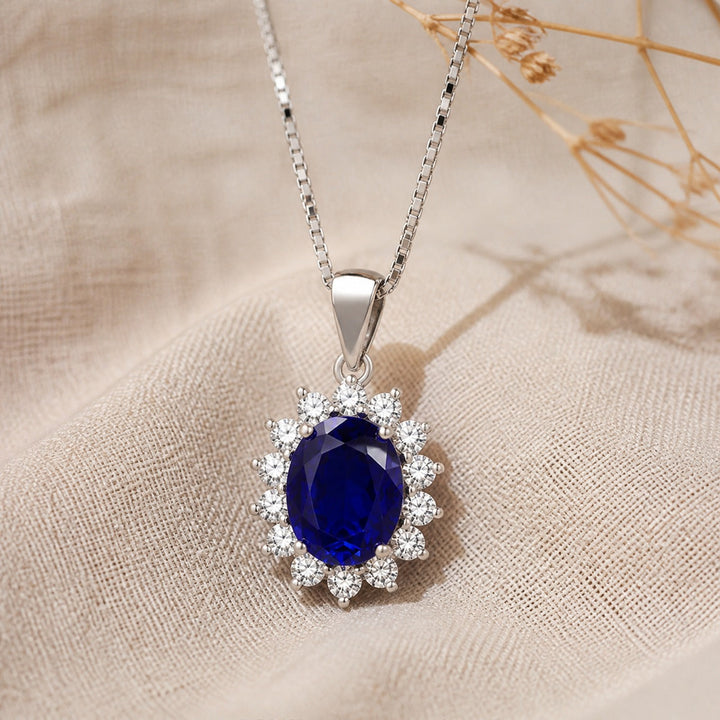 Pendentif Radiance en Saphir Bleu
