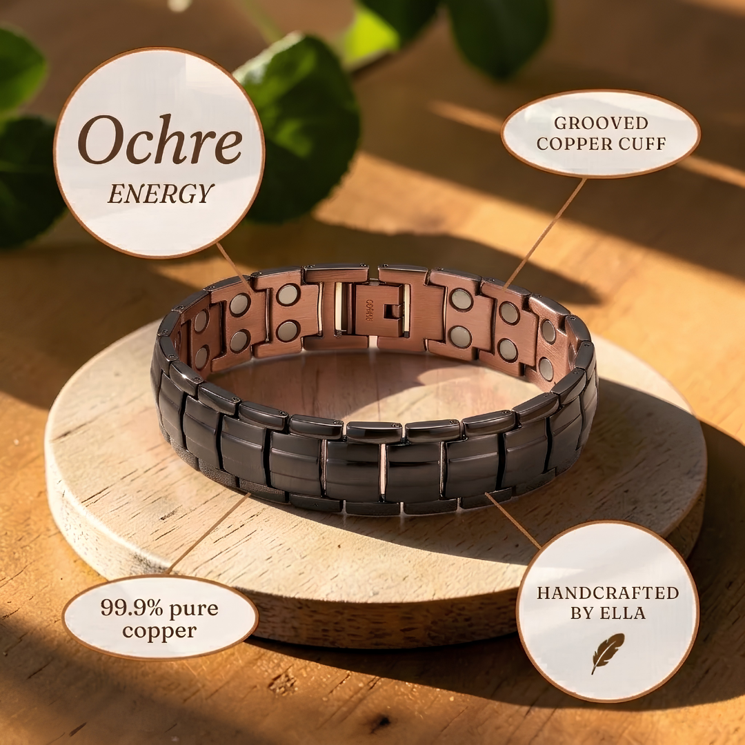 Bracelet en cuivre ocre pour homme d&