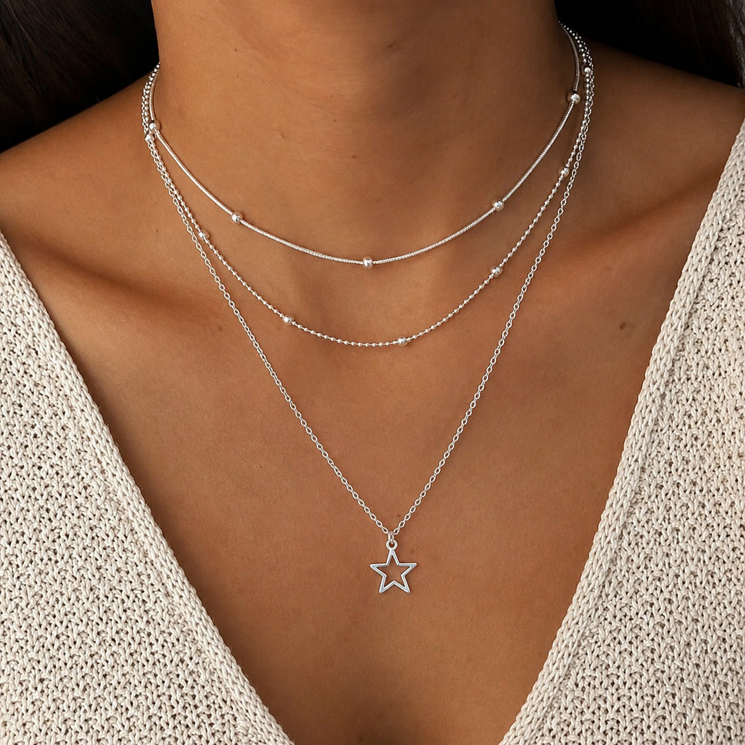 Collier en Argent Étoile du Nord