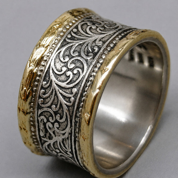 Bague Couronne Bicolore