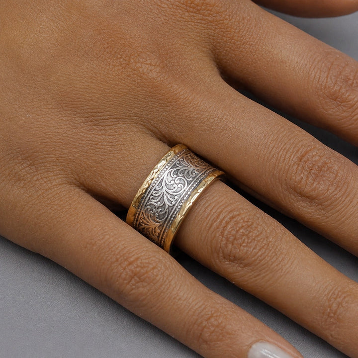 Bague Couronne Bicolore