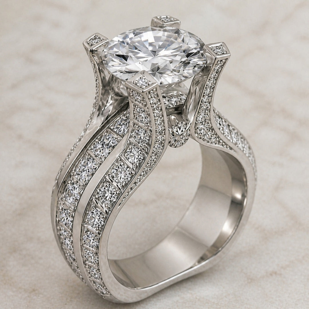 Bague Déclaration Cristal Luxe