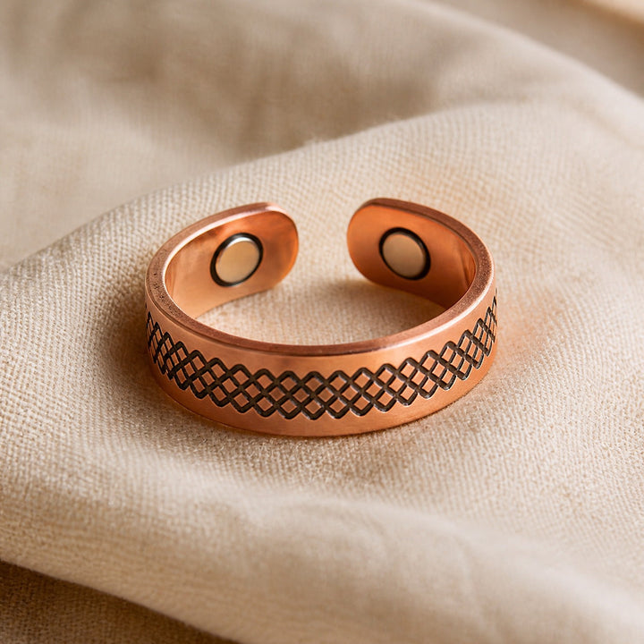 Bague Prestige en Cuivre Grid