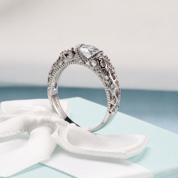 Bague en Zirconium Argent Noble