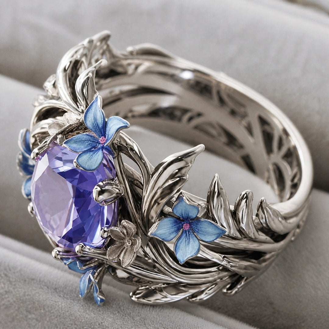 Heritage Lavender Flower Ring